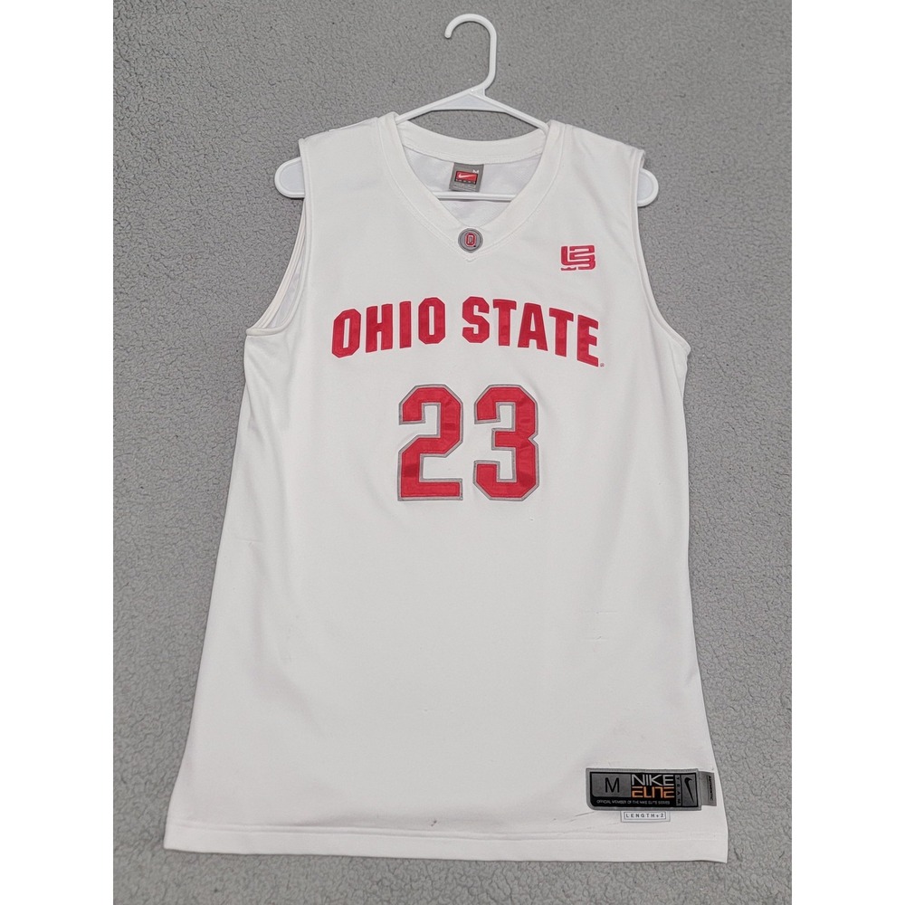 Nike White Ohio State Basketball Jersey #23